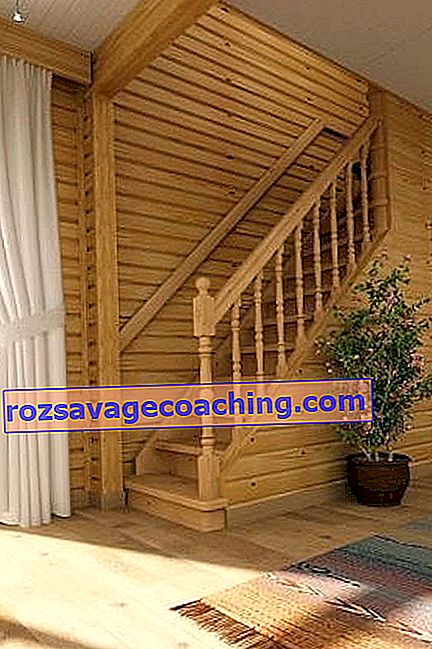 Design and installation of wooden stairs in a country house