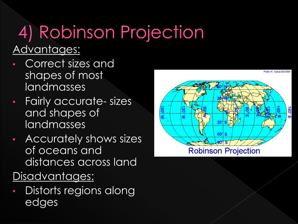 ¿Cuáles son las ventajas y desventajas de una proyección de Robinson?